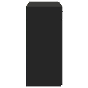 Schwarzes Sideboard 80x42,5x93 cm