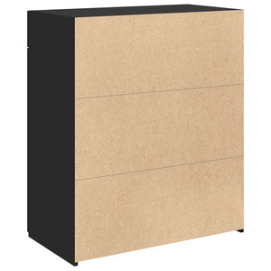 Schwarzes Sideboard 80x42,5x93 cm