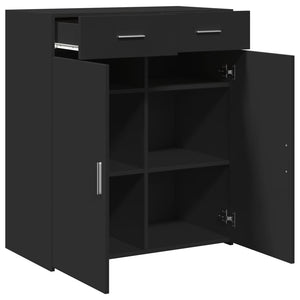 Schwarzes Sideboard 80x42,5x93 cm