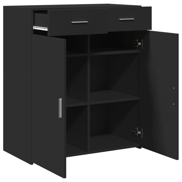 Schwarzes Sideboard 80x42,5x93 cm