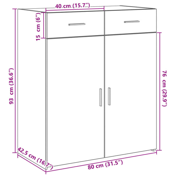 Sideboard Sonoma-Eiche 80 cm
