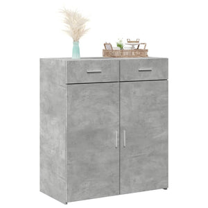 Betongraues Sideboard 80x42,5x93 cm