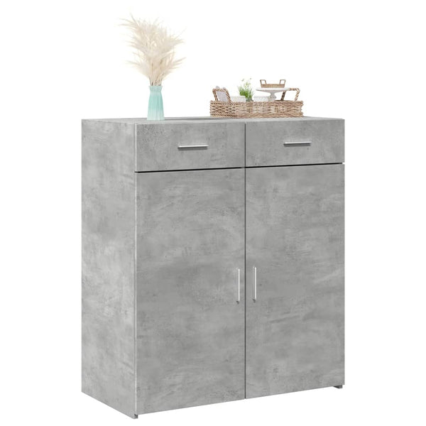 Betongraues Sideboard 80x42,5x93 cm