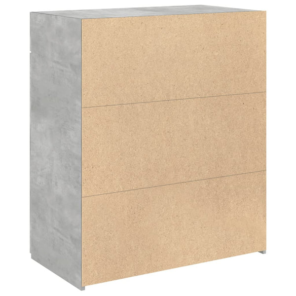Betongraues Sideboard 80x42,5x93 cm