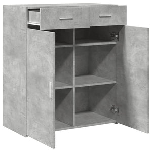 Betongraues Sideboard 80x42,5x93 cm
