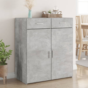 Betongraues Sideboard 80x42,5x93 cm