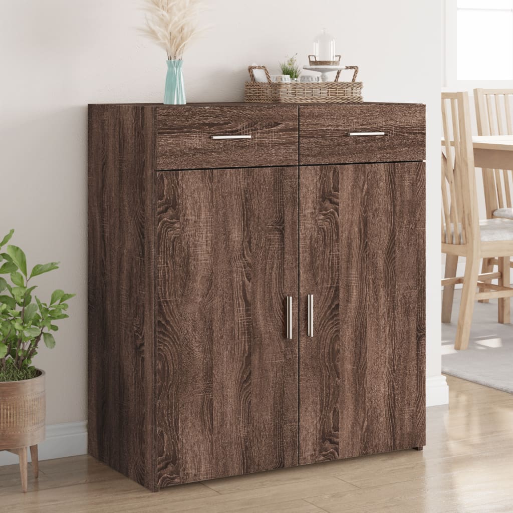 Sideboard Braun Eichen-Optik, 80 cm