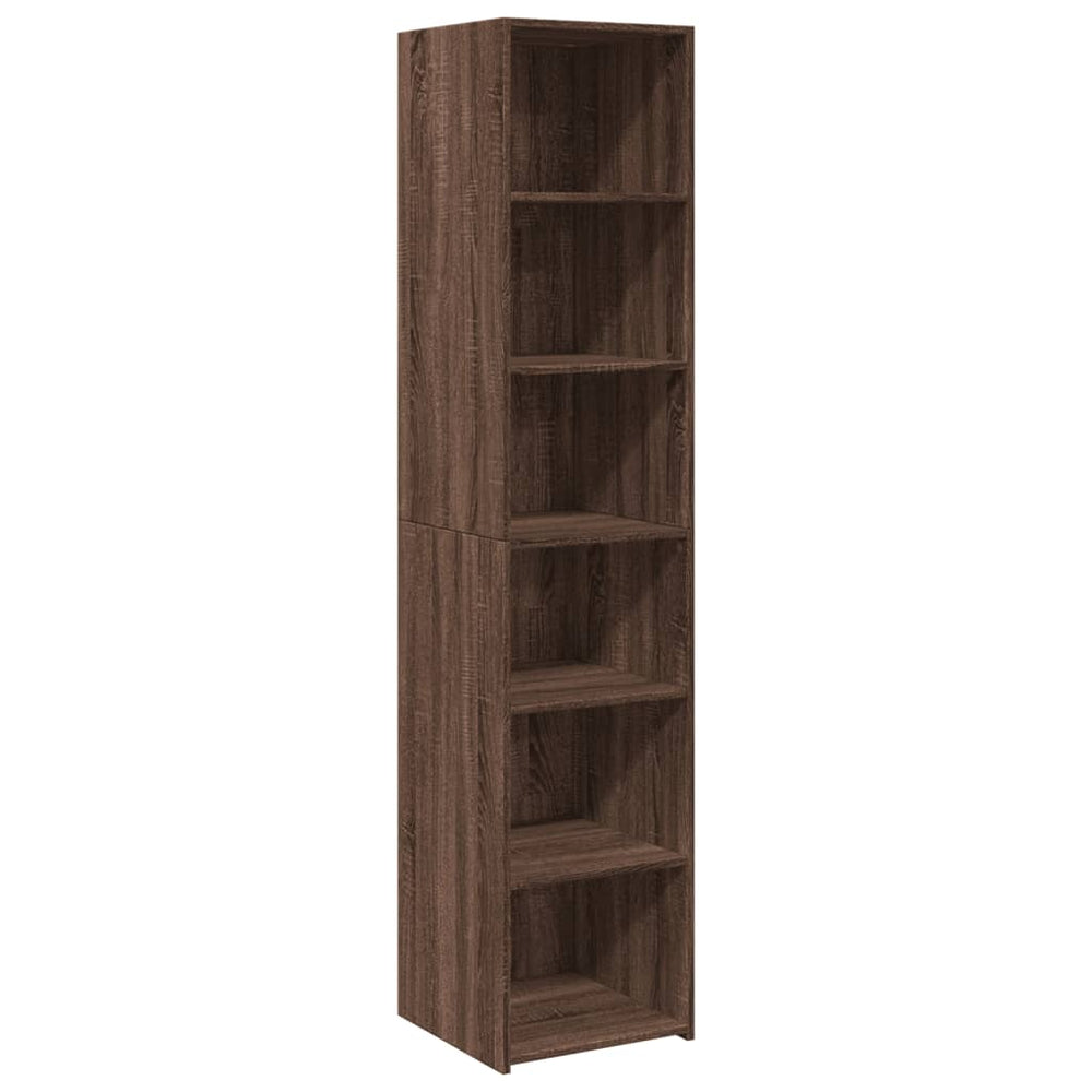 vidaXL Highboard Brown Oak Look 40x41x185 cm Engineered Wood