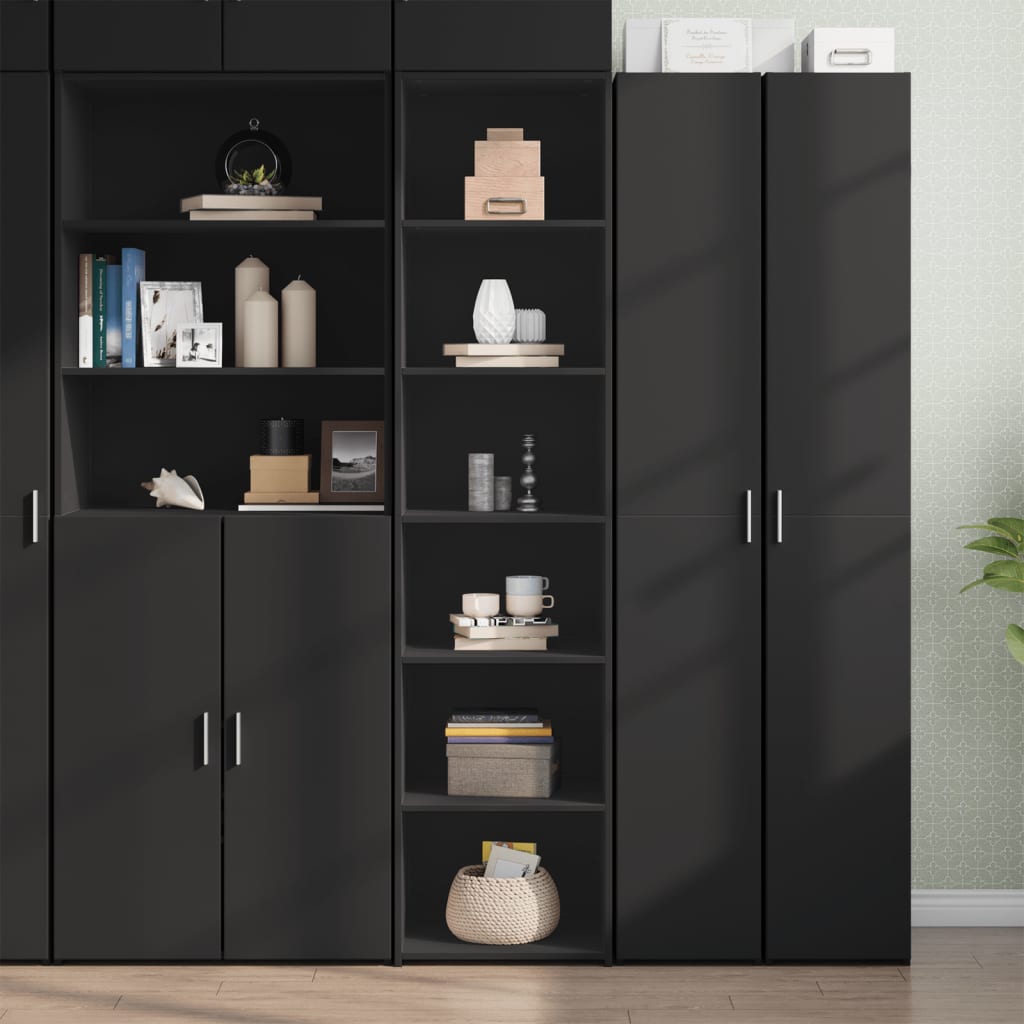 Schwarzes Highboard 45x41x185 cm