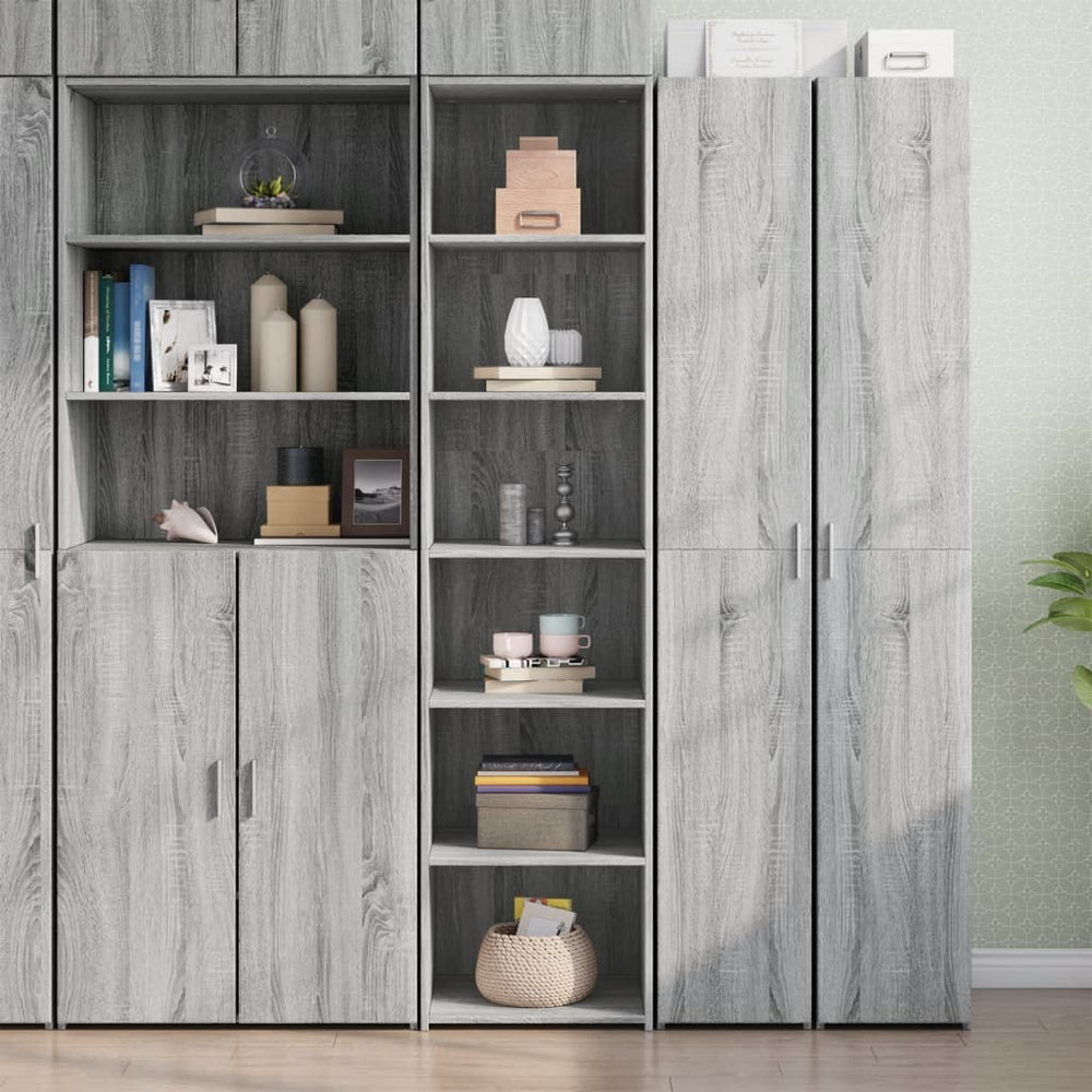 vidaXL Highboard Grey Sonoma Oak 45x41x185 cm Engineered Wood