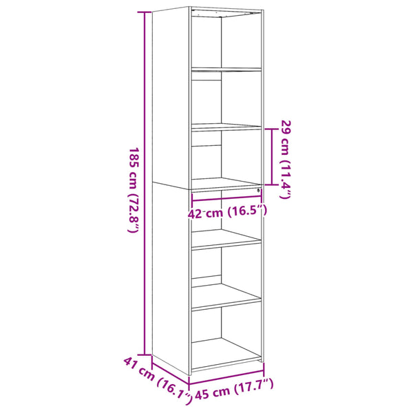 Highboard Braun Eichenoptik 185 cm