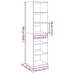 Highboard Betongrau 50x185 cm