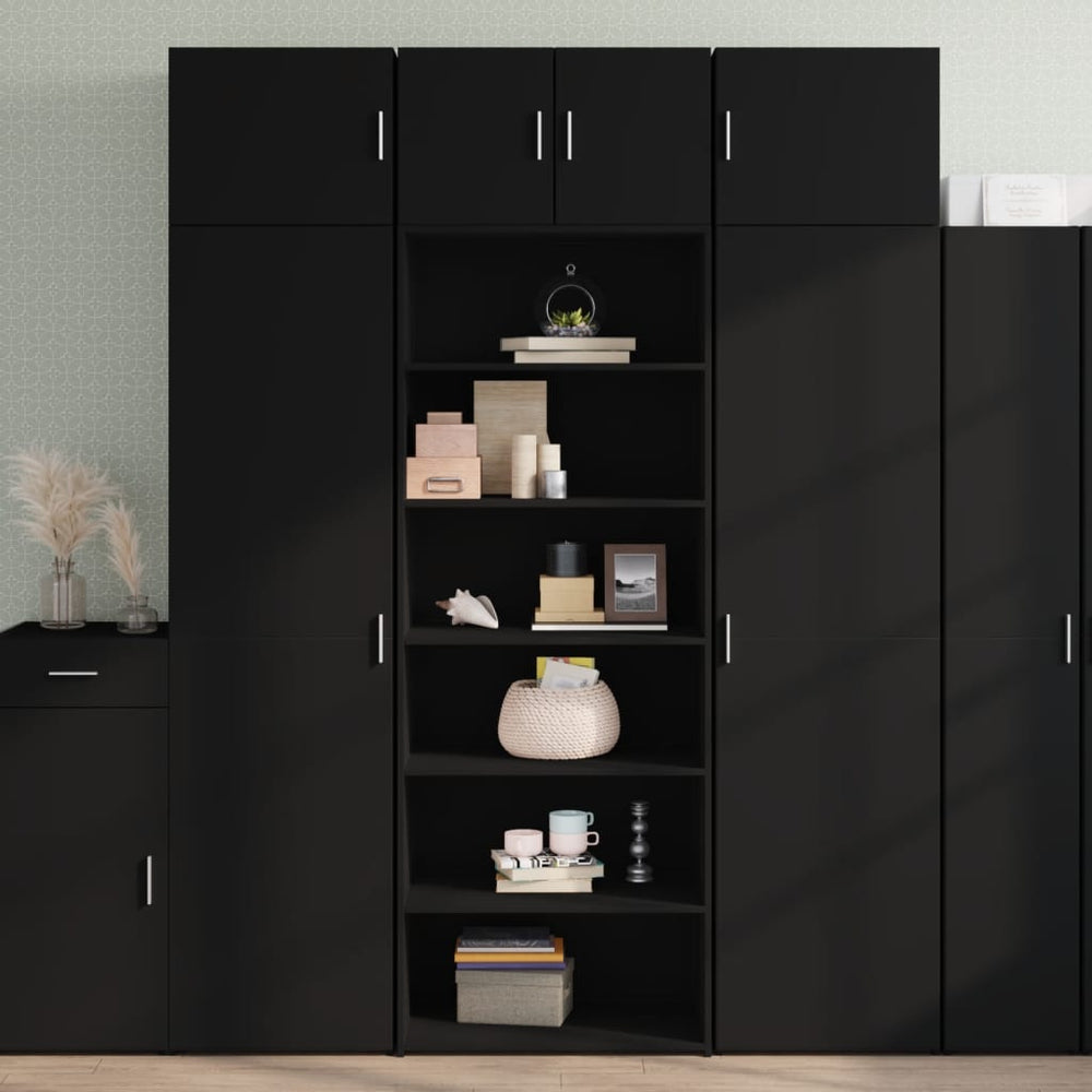 Highboard Schwarz 70x41x185 cm
