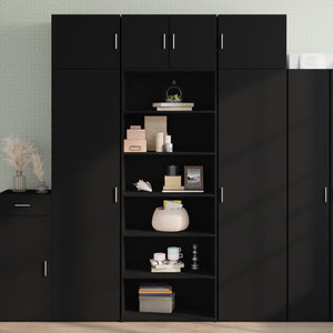 Highboard Schwarz 70x41x185 cm
