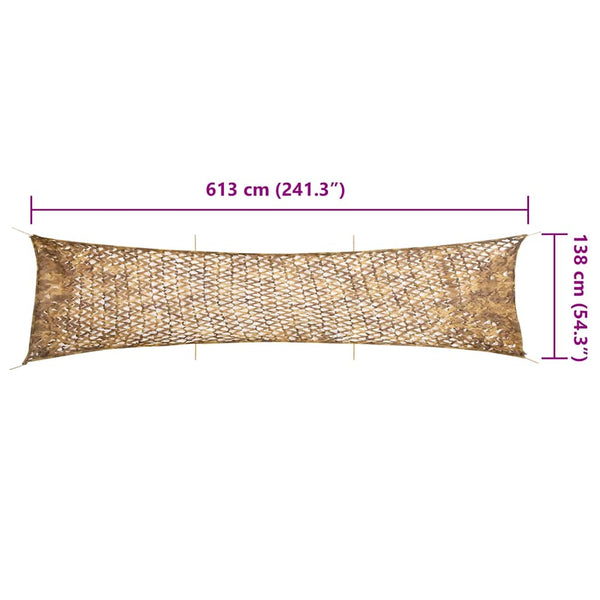Tarnnetz 613x138 cm Sandfarbe mit Tasche
