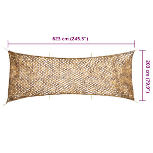 Sandfarbenes Tarnnetz 623x203 cm