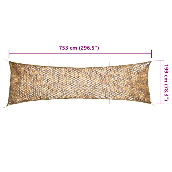 Tarnnetz Sandfarbe 753x199 cm mit Tasche