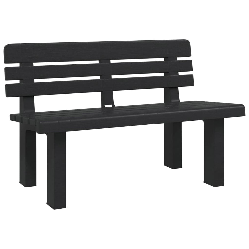 Anthrazit Gartenbank 110 cm Polypropylen
