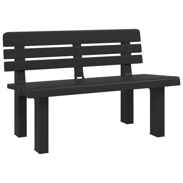 Anthrazit Gartenbank 110 cm Polypropylen