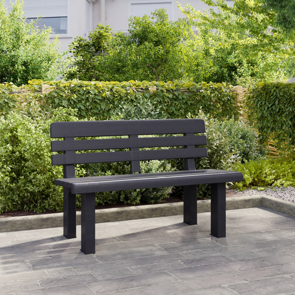 Anthrazit Gartenbank 110 cm Polypropylen