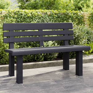 Anthrazit Gartenbank 110 cm Polypropylen