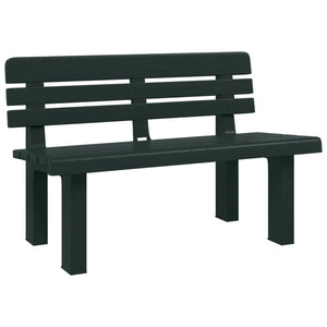 Grüne Gartenbank 110 cm Polypropylen