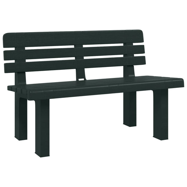 Grüne Gartenbank 110 cm Polypropylen