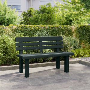 Grüne Gartenbank 110 cm Polypropylen