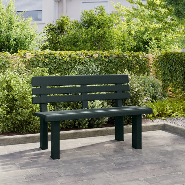 Grüne Gartenbank 110 cm Polypropylen