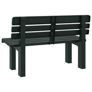 Grüne Gartenbank 110 cm Polypropylen