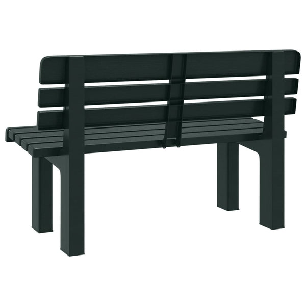 Grüne Gartenbank 110 cm Polypropylen