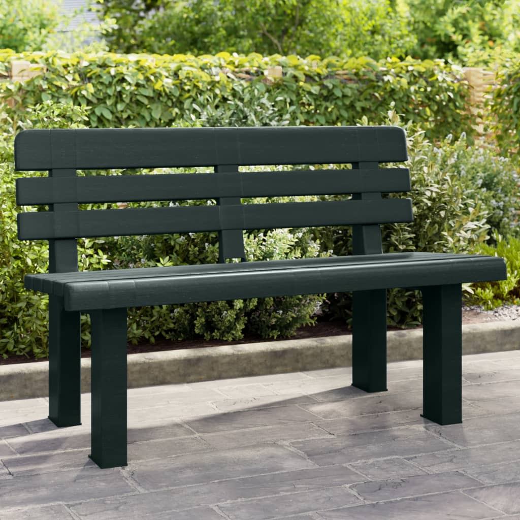 Grüne Gartenbank 110 cm Polypropylen