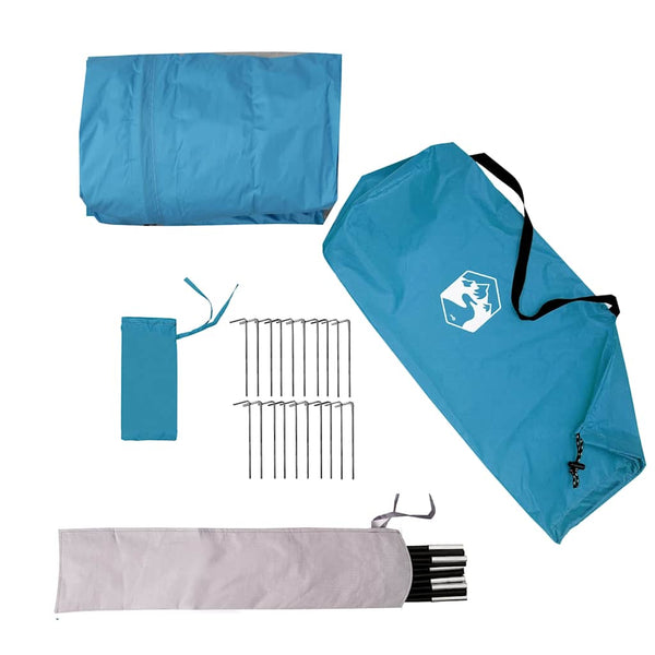 Tipi Campingzelt 5 Personen Wasserdicht Blau