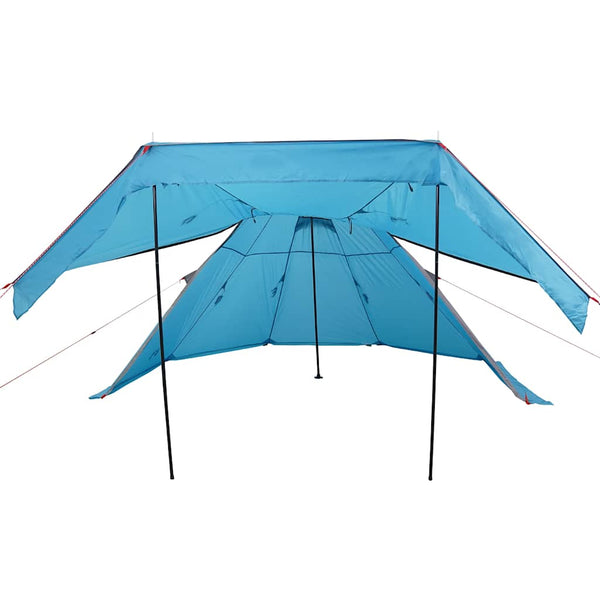 Tipi Campingzelt 5 Personen Wasserdicht Blau