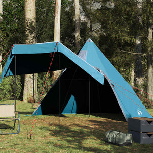 Tipi Campingzelt 5 Personen Wasserdicht Blau