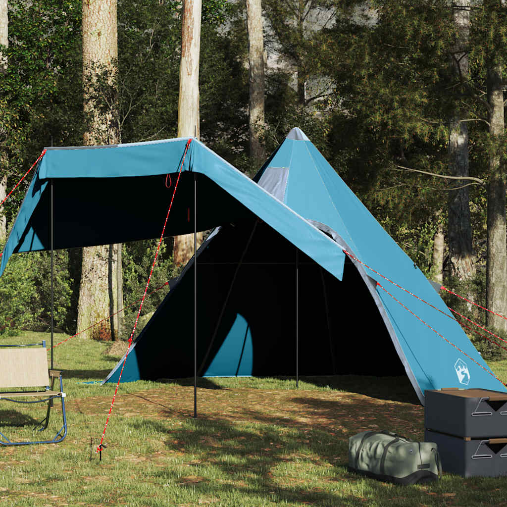 Tipi Campingzelt 5 Personen Wasserdicht Blau