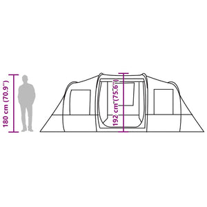 Tunnelzelt 4 Personen Wasserdicht Braun