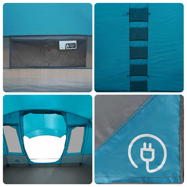 Tunnelzelt 5 Personen Wasserdicht Blau