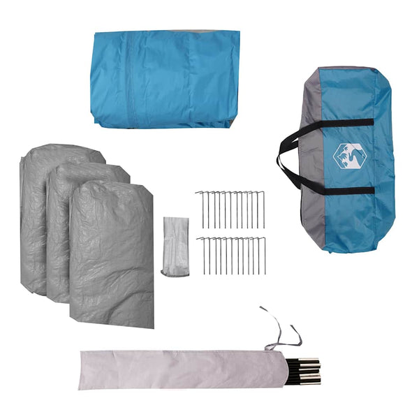 8-Personen Kuppelzelt Blau Wasserdicht
