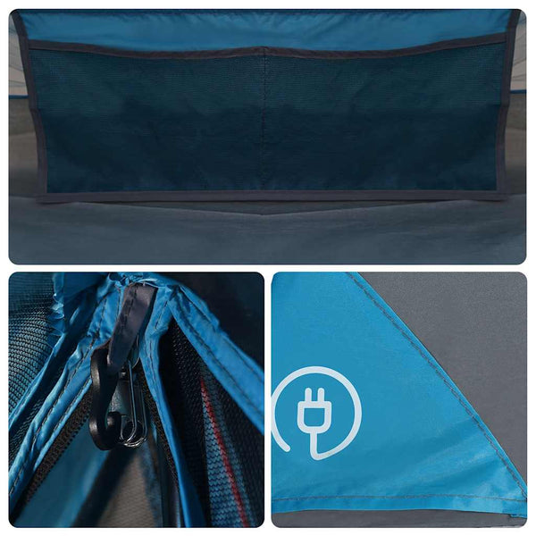 Campingzelt 2 Personen Wasserdicht Blau