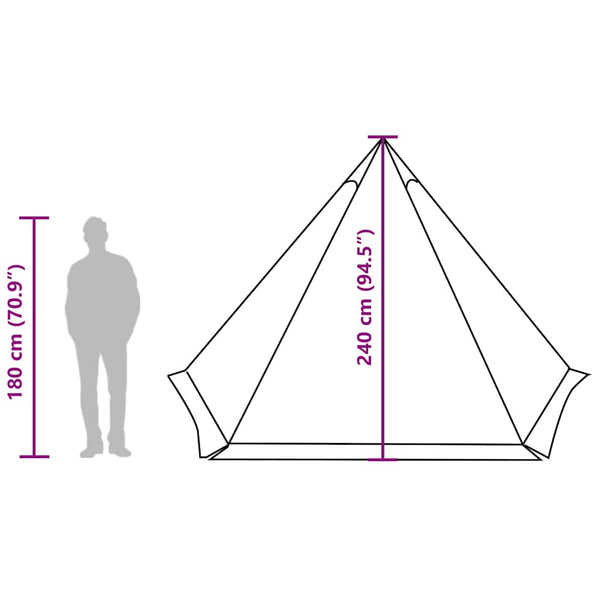 Tipi Zelt für 6 Personen - Wasserdicht