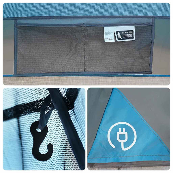 Blaues Tipi-Zelt für 6 Personen
