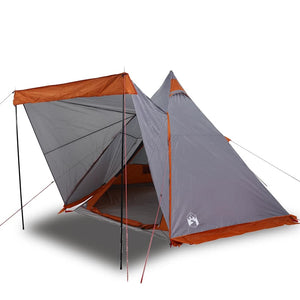Tipi Zelt 6 Personen Wasserdicht Grau/Orange