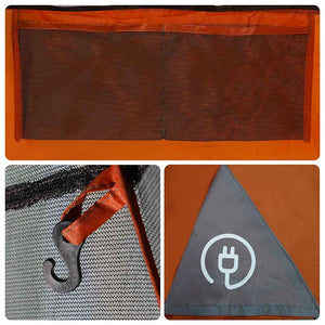 Tipi Zelt 6 Personen Wasserdicht Grau/Orange