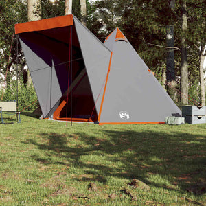 Tipi Zelt 6 Personen Wasserdicht Grau/Orange