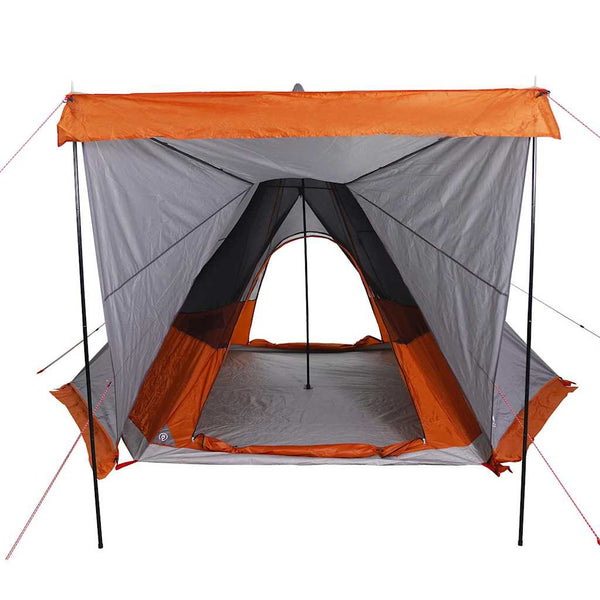 Tipi Zelt 6 Personen Wasserdicht Grau/Orange