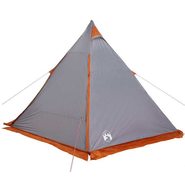 Tipi Zelt 6 Personen Wasserdicht Grau/Orange