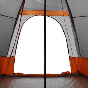 Tipi Zelt 6 Personen Wasserdicht Grau/Orange