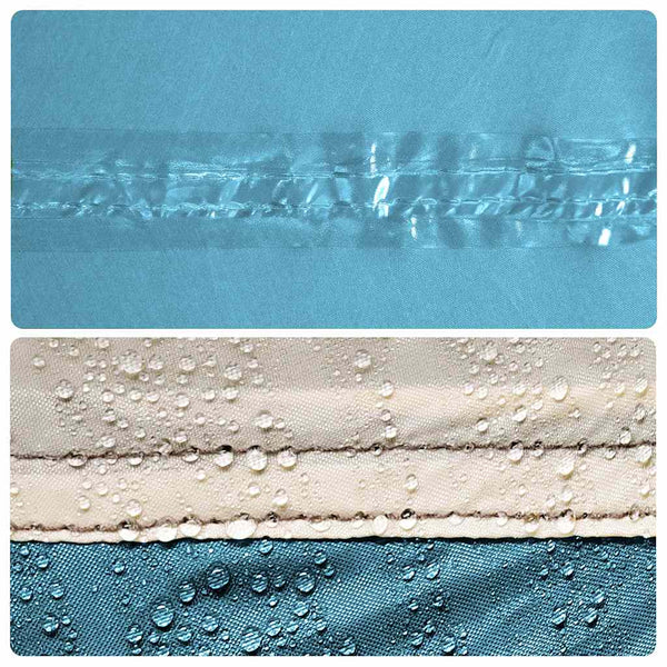 Blaues Duschzelt, wasserdicht