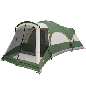 vidaXL Tente tunnel familiale 8 personnes verte imperméable